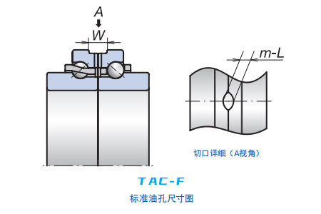 角接触球轴承，品牌：NSK，尺寸图2