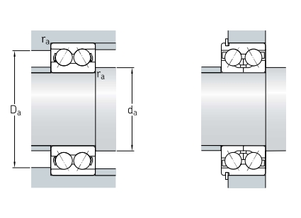 角接触球轴承，品牌：SKF，尺寸图4